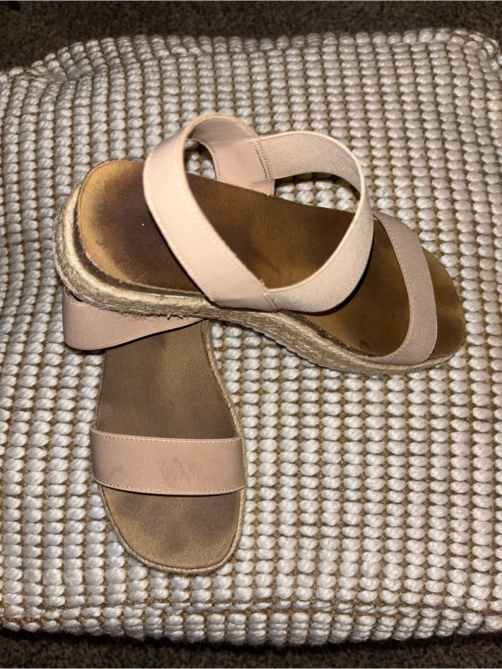 Steve Madden Pale Blush Espadrille Slide Sandals